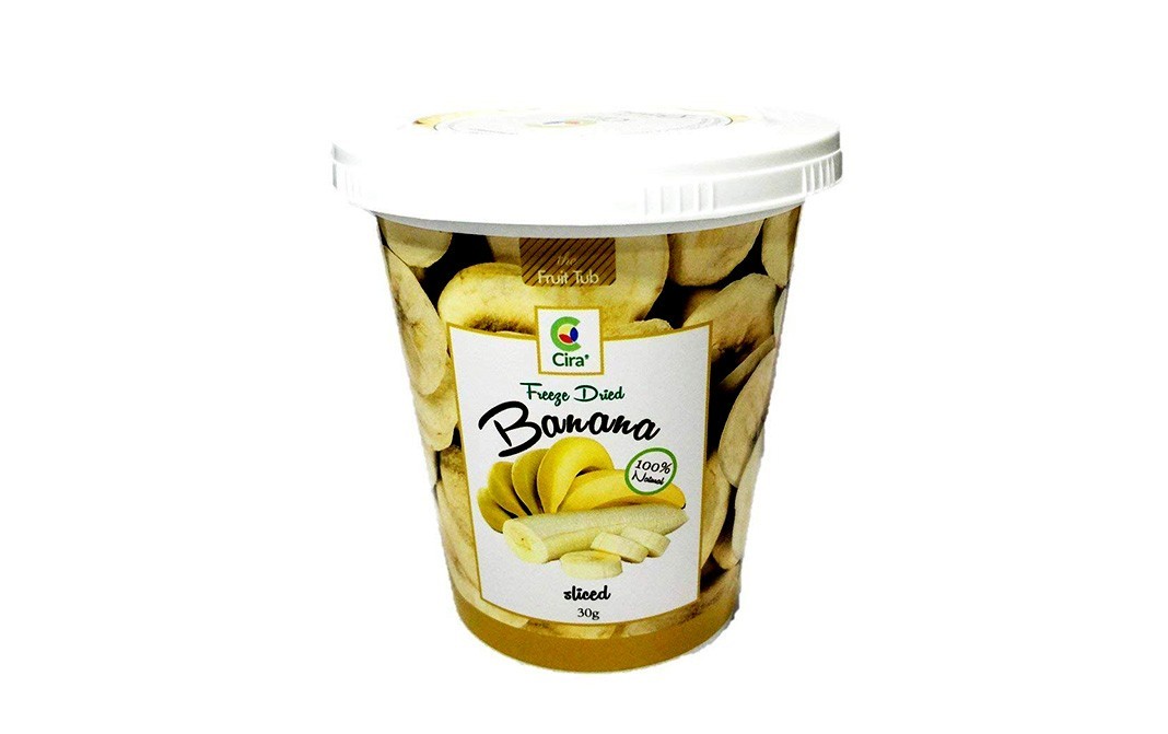 Cira Freeze Dried Banana Sliced   Tub  30 grams